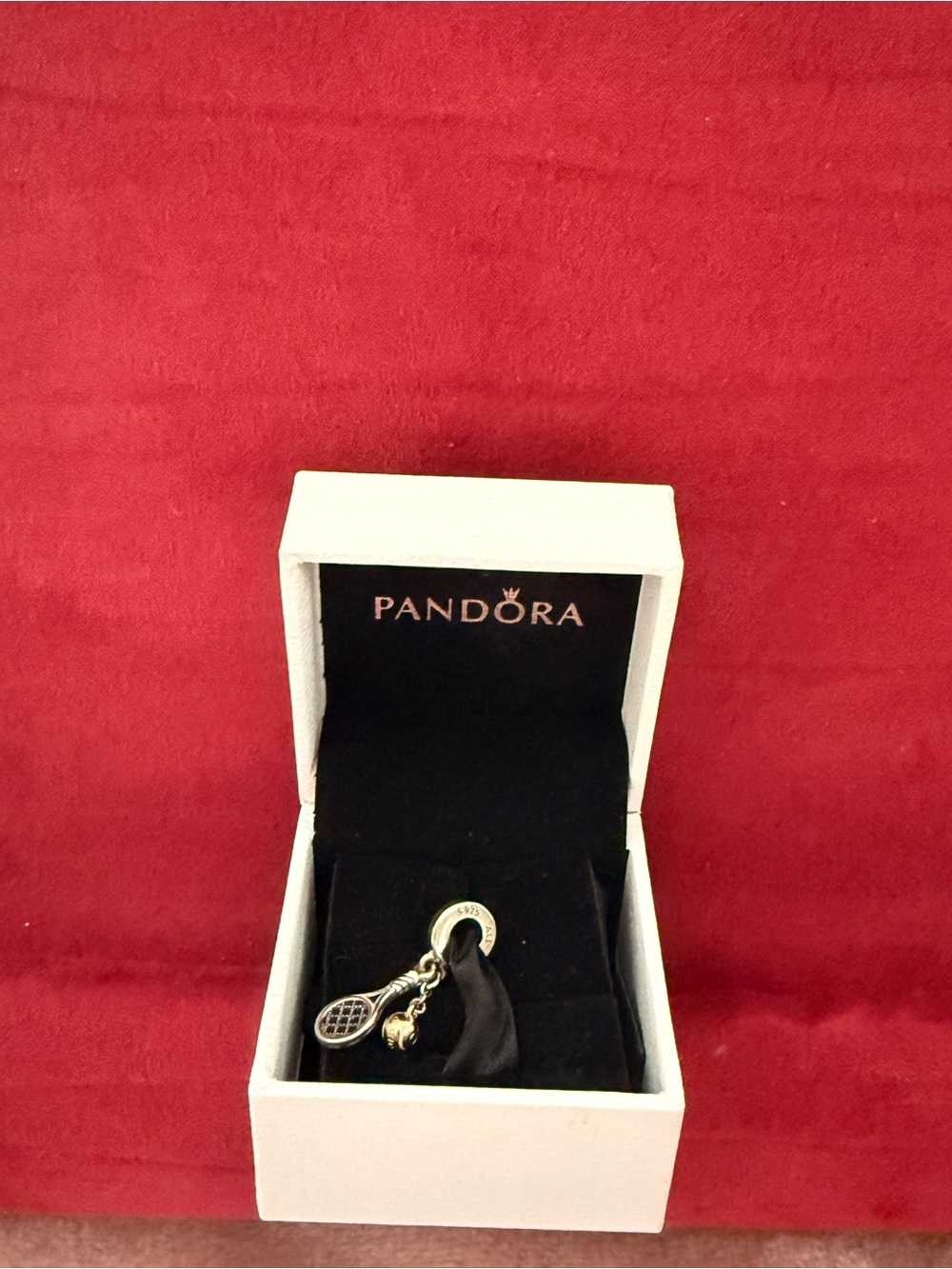 Pandora Silver Tennis Racquet and tennis ball charm